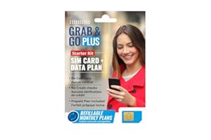 G&G Plus Mobile 4G LTE Prepaid 40$ SIM Card Starter Kit - Unlimited Talk Canada + 50 GB (4G Network) | 1 Month Prepaid Servic