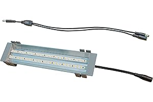 HAPPYBIRD LIGHTING HappyBird Lightning (A Divison of M&M Cage) 8" LED linkable Light bar Without Power Source for Multiple Bird Breeder Cages, Full Spectrum LED. Will NOT Run ON ITS OWN (Single)