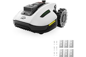 Mammotion YUKA Mini 500H Robotic Lawn Mower with Replacement Blades, Reception 0.12 Acre,Max. 0.25 Acre, UltraSense AI Vision & RTK Auto-Mapping, 50% Slope, Cutting Height 2''~3.5'', 15 Mowing Zones