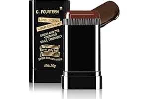 VIENFLONA Safe and Convenient Comb Hair Dye, Portable Hair Color Comb for Gray Hair Coverage, Waterproof and Sweat-Proof Hair Concealer Stick, 2 in 1 Instant Dye, for Women & Men (Brownish Black, 02)