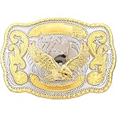 Tochispa Man's Western Belt Buckle Cowboy Rodeo Gold Belt Buckle for Men and Women