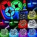 Blue Wind Led Strip Lighting 5M 16.4 Ft 5050 RGB 300leds Flexible Color Changing Full Kit with 44 Keys IR Remote Controller +Control Box+ 12v 5A Power Supply