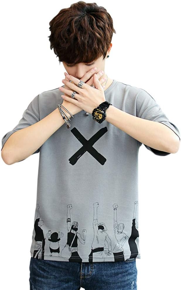Anime Hip Hop One Piece Round Neck T-Shirt for Men and Women
