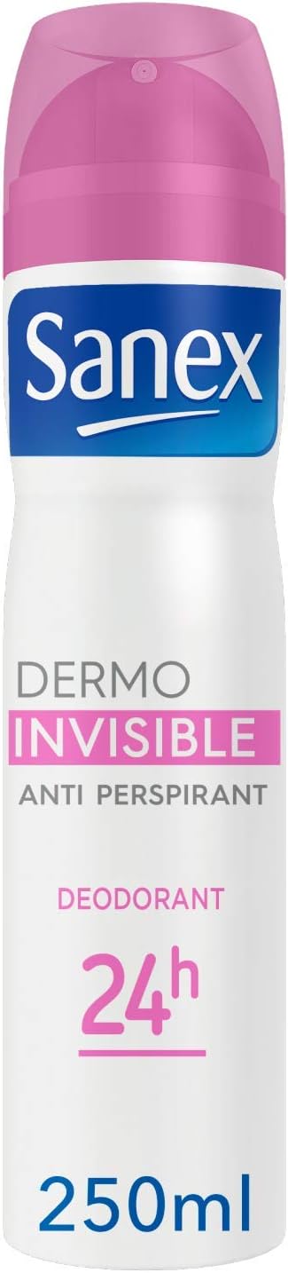 Sanex Dermo Invisible Anti-Perspirant Deodorant Spray 250ml 24 Hour Protection