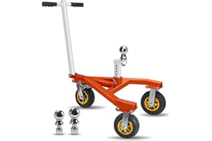 KRYSOLAD Trailer Dolly, 3500 lb Tongue Weight Trailer Mover, Angle Adjustable, with 2” and 2-5/16” Hitch Ball, Suitable for RV Boat Motorcycle Jet Ski