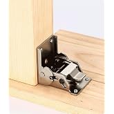 90 Degree self-Locking Hidden Hinge Lock Heavy-Duty Folding Table Legs | Folding bracket with hidden hinges, used as an extension bracket for table legs, bed legs, and workbenches (2)