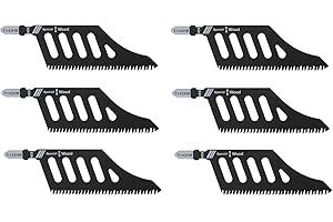 6 Pcs T142HB Jigsaw Blades, High Carbon Steel T-Shank Flush Cutting Blades for Wood, Plywood, Fiberboard, Compatible with Mos