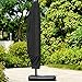Scorpiuse Patio Offset Umbrella Cover with Zipper Waterproof Fits 9ft to 11ft Banana Cantilever Parasol Outdoor Umbrellas