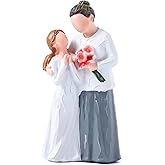 BUTILIVEEN Grandma and Granddaughter Figurines, Gifts for Mothers Day, Christmas and Birthday from Grandkid to Grandmother, Hand Painted Statue, 8inch, Resin