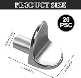Uskerb 20 Pcs Heavy Duty L Shaped Metal Shelf Supports Polished Nickel view 2