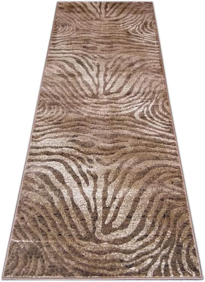 Mystig Finger Print Rug Runner 32 In. X 7 Ft 464 Chocolate