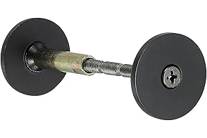 PATIKIL Door Knob Hole Cover Plate, 1 3/16" Dia. Deadbolt Cover Plate Door Hole Filler Plate for 5/16" to 1" Holes, Matte Bla