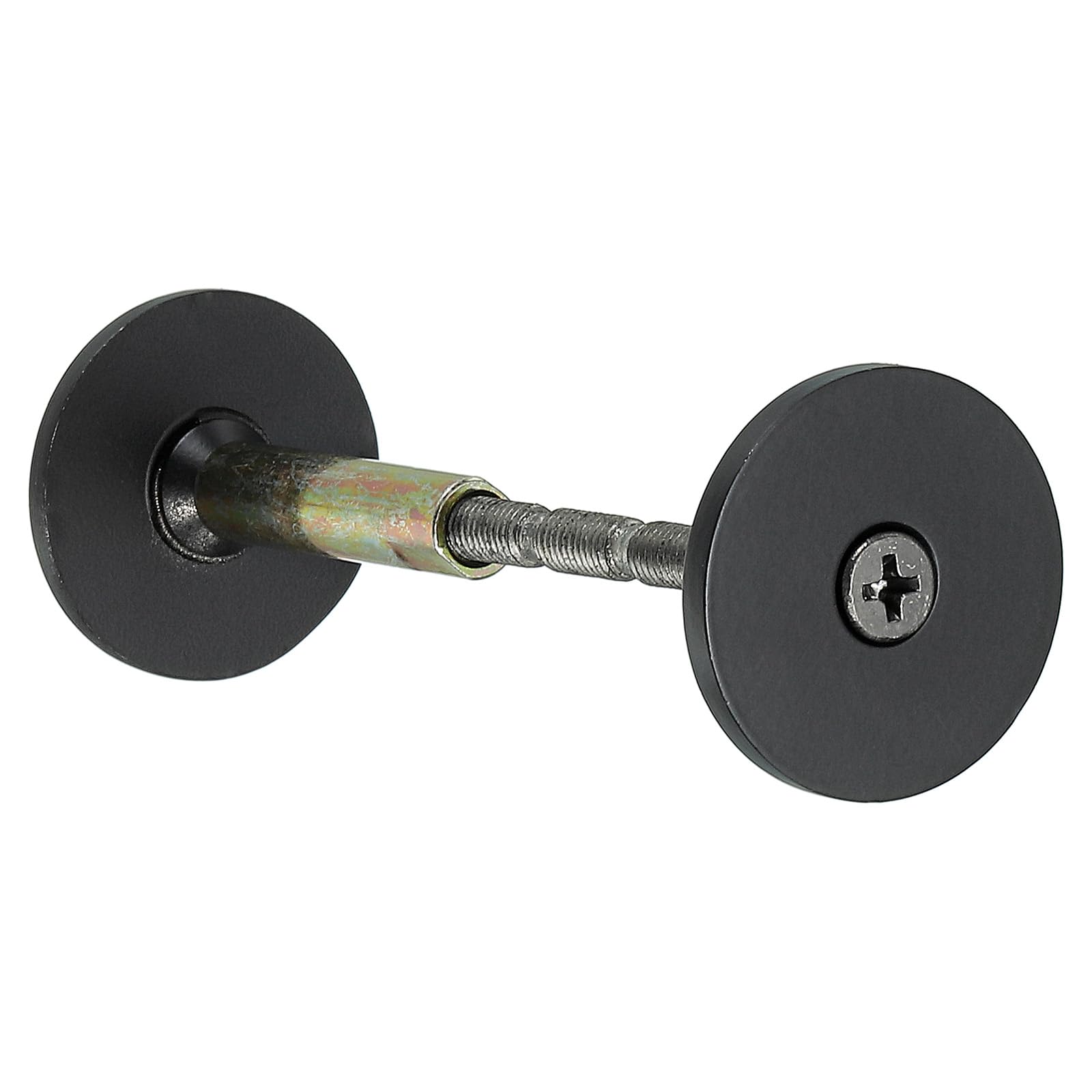 PATIKIL Door Knob Hole Cover Plate, 1 3/16" Dia. Deadbolt Cover Plate Door Hole Filler Plate for 5/16" to 1" Holes, Matte Black