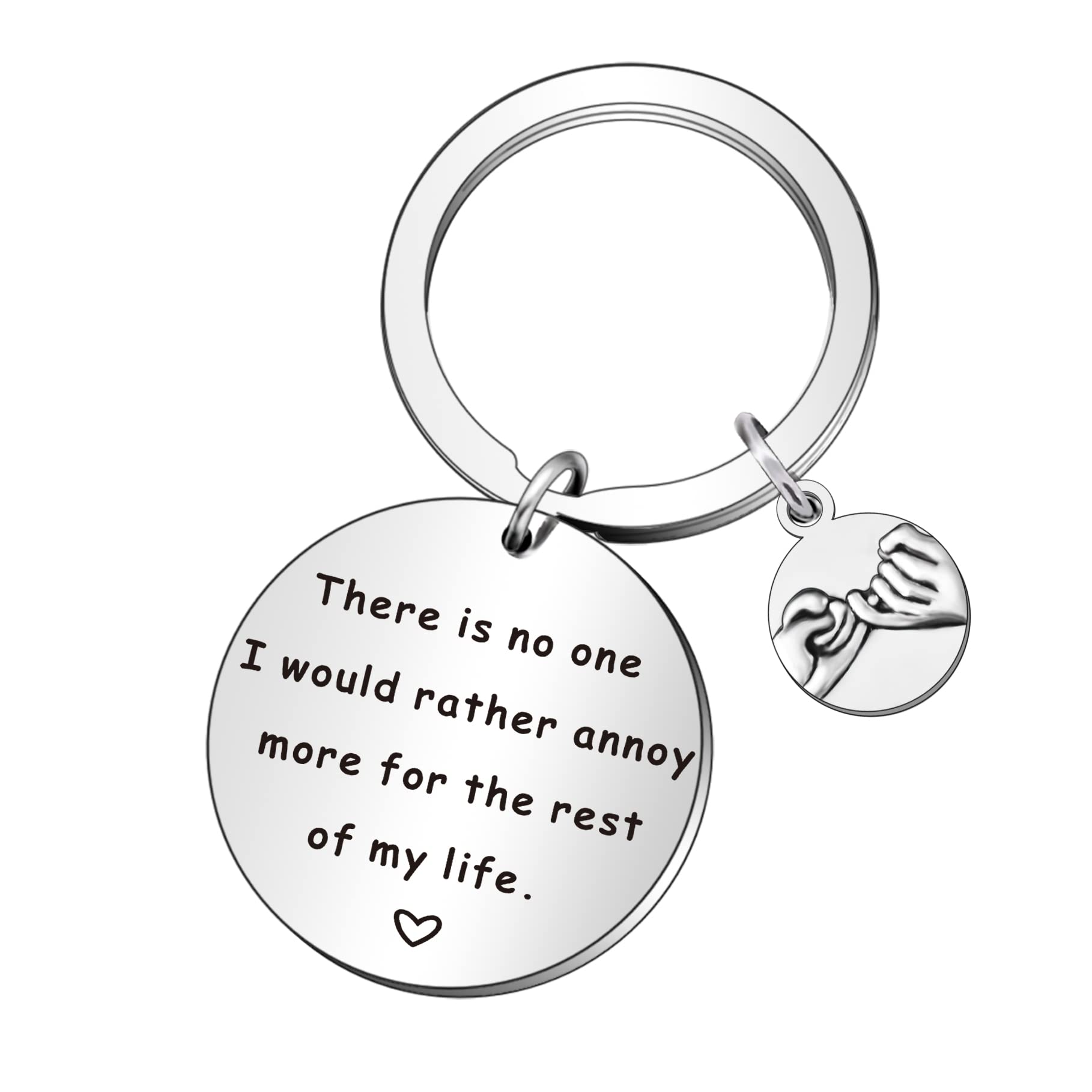 WTOPP Cheeky and Funny Gifts for her him Valentine Day Gifts for Women and Men Anniversary Wedding Gifts Keyring for Husband Wife Boyfriend Girlfriend Couple Keyring Birthday Gift, Silver
