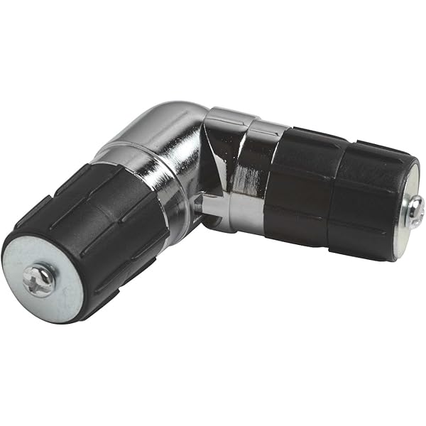 Single Corner Curtain Pole Joint Elbow Satin Silver For Use