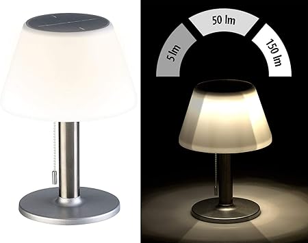 Luminea Solar Tischlampe Garten Dimmbare Solar Led Tischleuchte Mit 150 Lumen 5 Watt O 20 Cm Ip44 Solar Tischleuchten Fur Garten Amazon De Garten