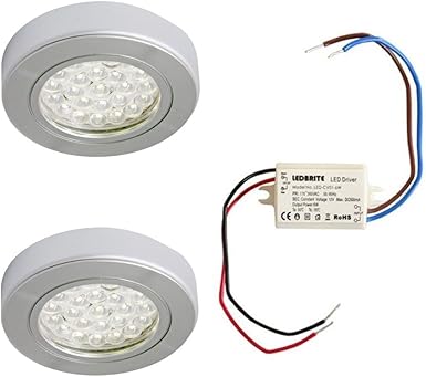 Küche-Unterschrank Licht WARM weiss) (2 Stück 2WATT, LED, 12 Volt, LED