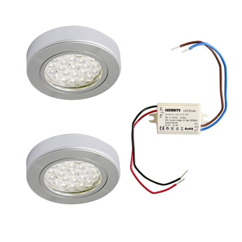 Kitchen Led Cabinet Light Warm White Pack Of 2 2watt Led 12 Volt