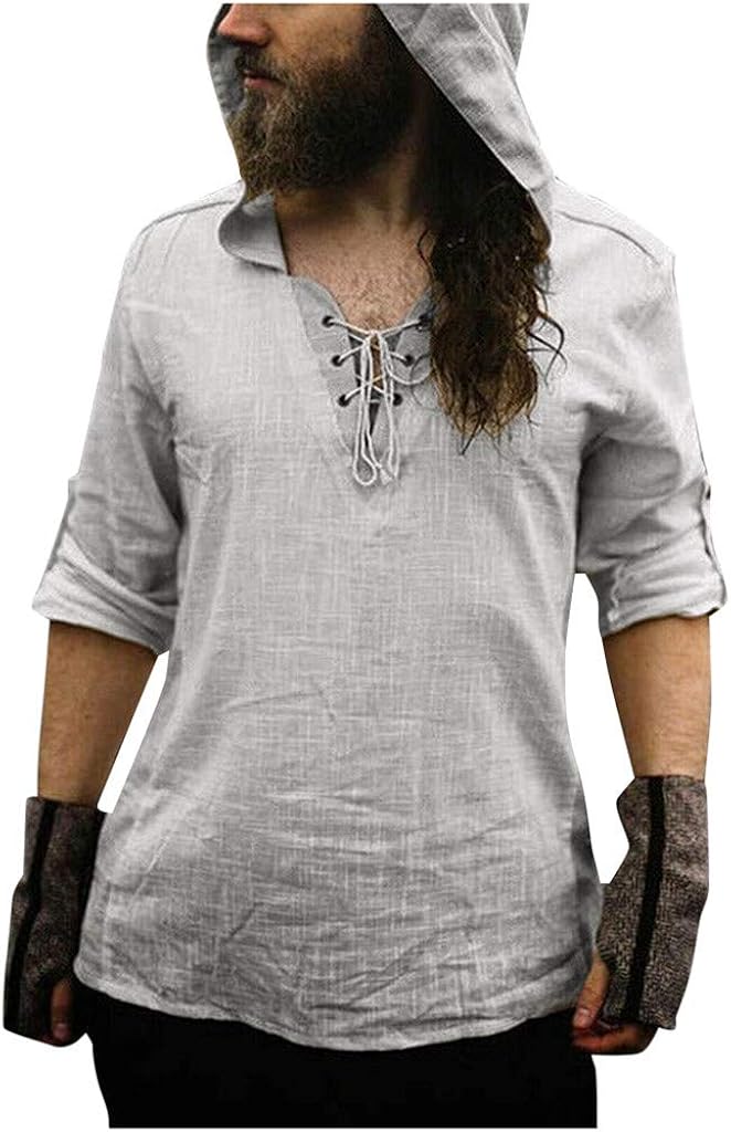 Herren Leinenhemd Mit Kapuze - Leichtes Sommerhemd In Loose Fit