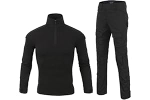 HJLYQXQ Men's Military Tactical Shirt and Pants Airsoft Paintball Hunting Combat Uniform Army Camo
