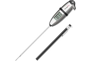 TempPro TP02S Digital Food Thermometer for Cooking Bread Baking Sourdough Liquids, Meat Thermometer Digital with Super Long P