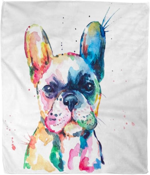 french bulldog throw blanket