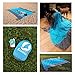 LEWONDE Sand Escape Beach Blanket - 7'x9' Oversized Lightweight Picnic Mat- Fordable Waterproof - 4 Sand Bags, Zippered Valuable Pocket - Free Ground Anchors - Ideal Family Travel Kit