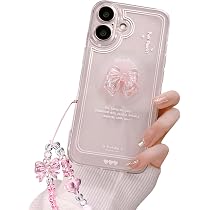 Amazon.com: Reownest Compatible for iPhone 16 Cute 3D Pink Bowknot ...
