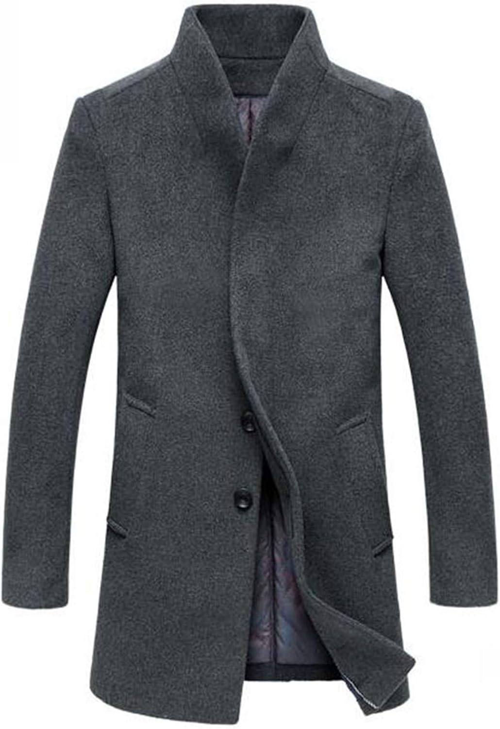 Men's windbreaker long woolblend jacket Slimfit down