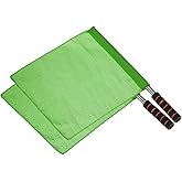 PATIKIL Referee Flag, 2 Pack Stainless Steel Pole Sponge Handle for Football Soccer Track and Field Sports Linesman Command Hand Signal, Green