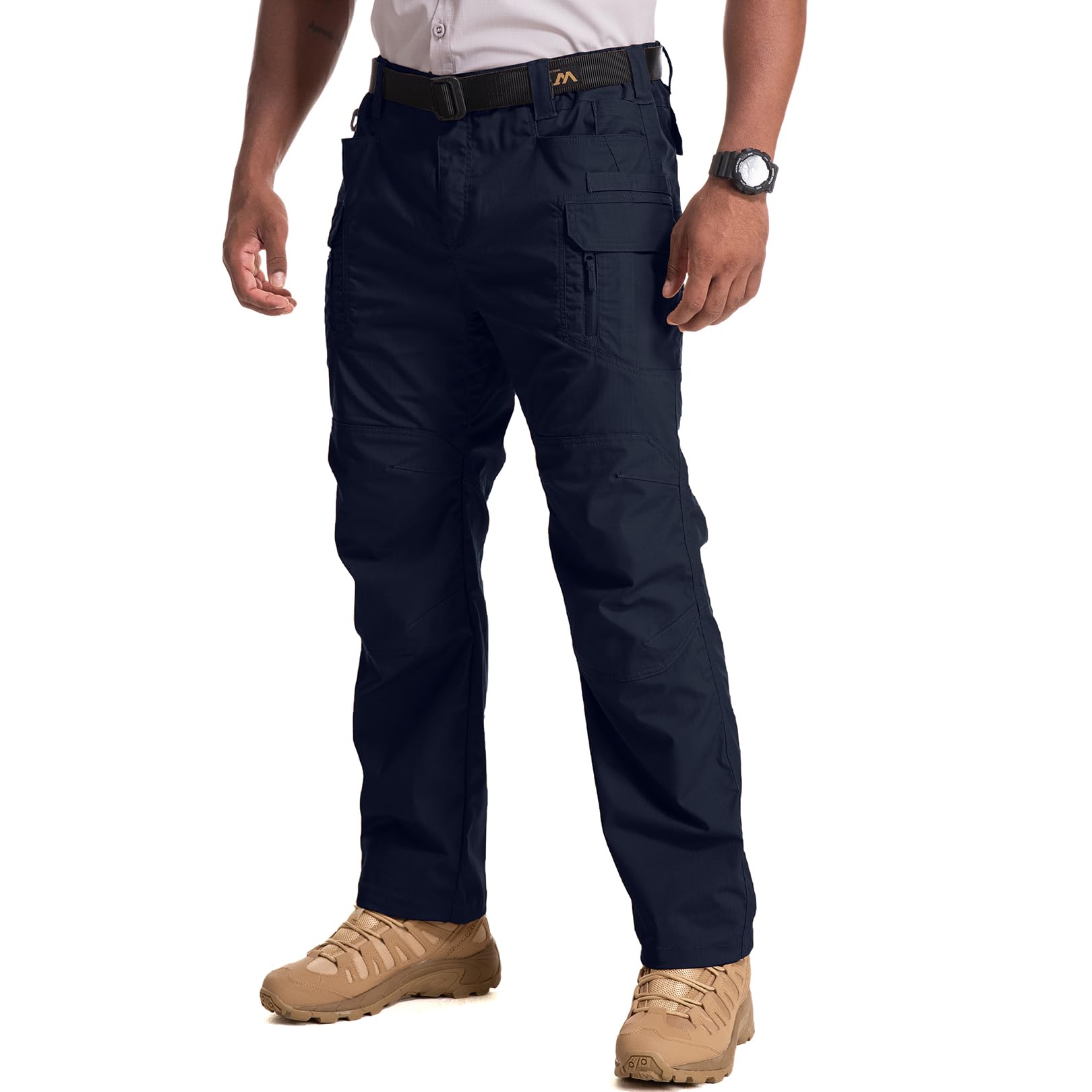 Photo 1 of Jessie Kidden Men's Flex Stretch Tactical Pants, Water Resistant Ripstop Cargo Pants, Lightweight BDU Outdoor Work Hiking Trousers for Men (9929 Navy Blue 38)