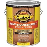 Cabot Stains 0306 Exterior Stain, Semi-Transparent Oil with Neutral Base, 1 Gallon