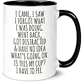 I Came I Saw I Forgot What I Was Doing Funny Coffee Mug-Funny Sarcastic Gifts for Old People Gifts Mothers Day Fathers Day Christmas -Tea Cup for Senior Women and Men - (white)