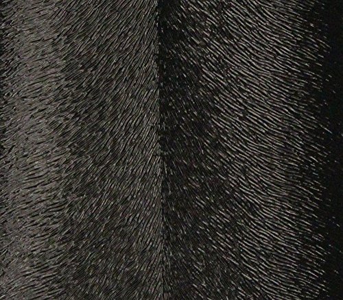 Vinyl Upholstery Embossed Texture Fabric PONY BLACK Fake Leather / 54" Wide / Sold by the yard