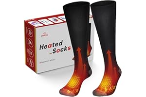 DUMOYI Heated Socks for Women and Men,7.4V 4000mAh Rechargeable Electric Socks,Washable Foot Warmers for Women with 3 Heat Settings for Winter Sports Hunting,Camping,Skiing