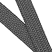 Braided Stretch Elastic Belt Pin Oval Solid Black Buckle Leather Loop End Tip Men/Women/Junior(Solid_Gray, Large 36