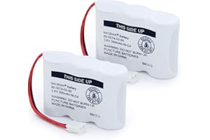 BAOBIAN UL122 80-5074-02-00 80-5074-00-00 Ni-CD 3.6V Cordless Phone Battery 2422 E1802 E1803 80-5074-00-00 TL96155 3SN-2/3AA30-S-J1 (Pack of 2)