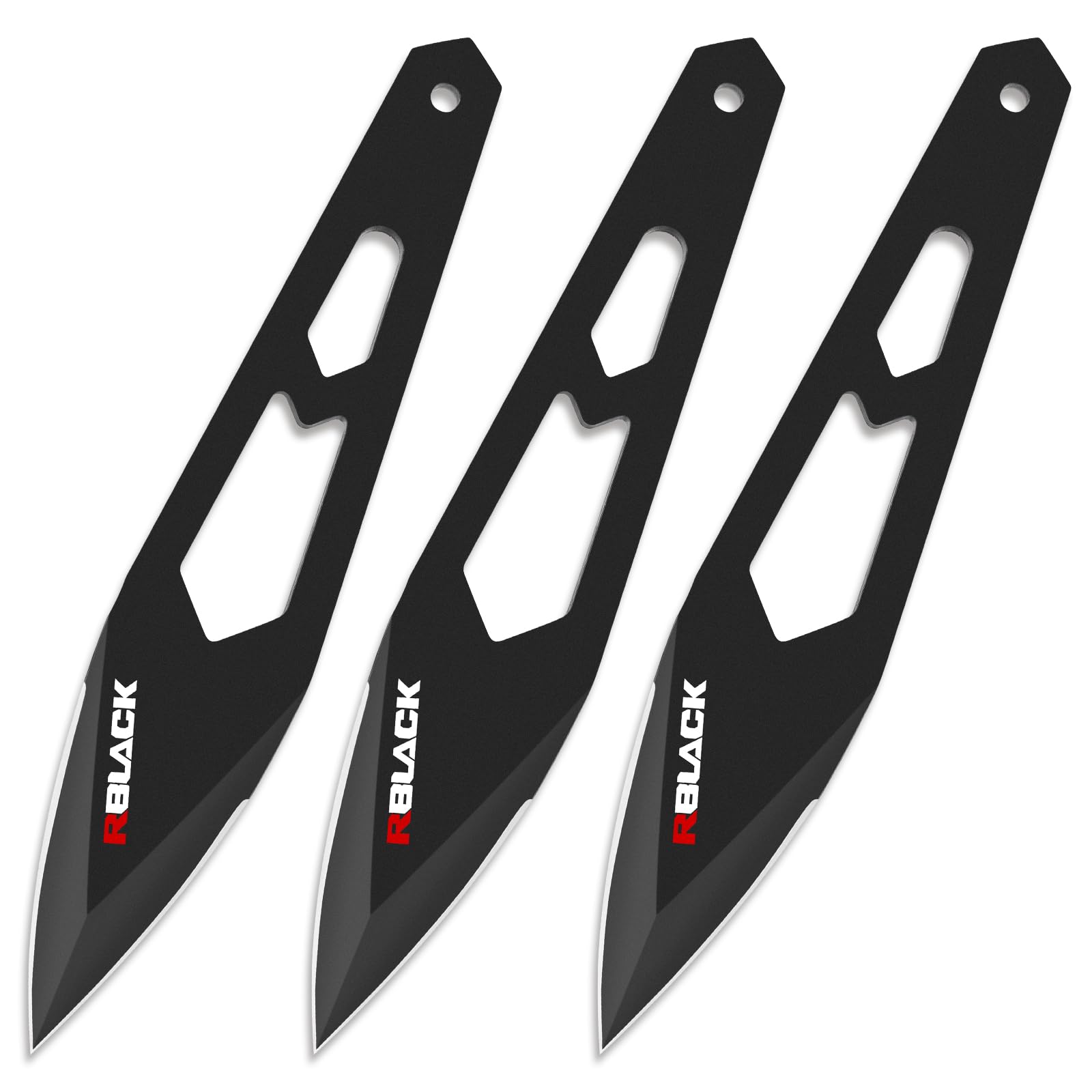 Photo 1 of RBLACK 3 Pieces Professional Throwing Knives Set Kunai Well Balanced Stainless Steel Throwing Knife with Nylon Sheath for Competition and Recreation