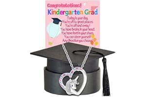 TEMULNEE Graduation Gifts for Graduates Congratulations Gifts Card Cap Grad Graduation Gift for Her Daughter Granddaughter Niece Unicorn Necklace Cards Unique Caps Box Graduate Graduating Unicorns Necklaces Silver Jewelry Ideas Pendant