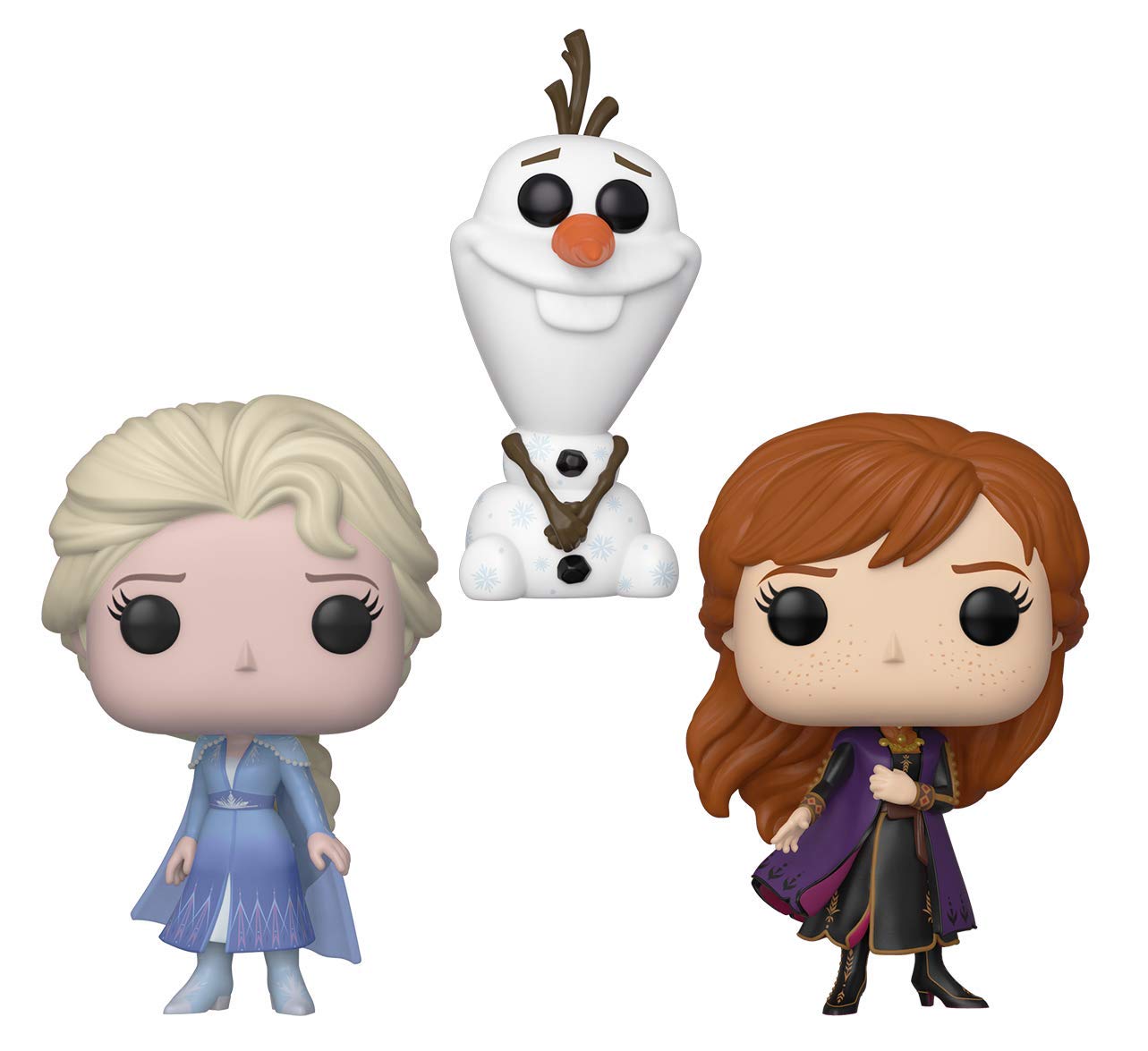 Funko 39944 Pop! Disney: Frozen II - Travel Elsa, Travel Anna, & Olaf (Special Edition) 3-Pack