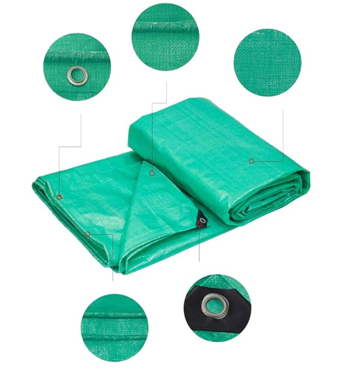 Farm & Ranch PVC Weave Poly Tarpaulin Outdoor Poly Tarp UV Resistant,6