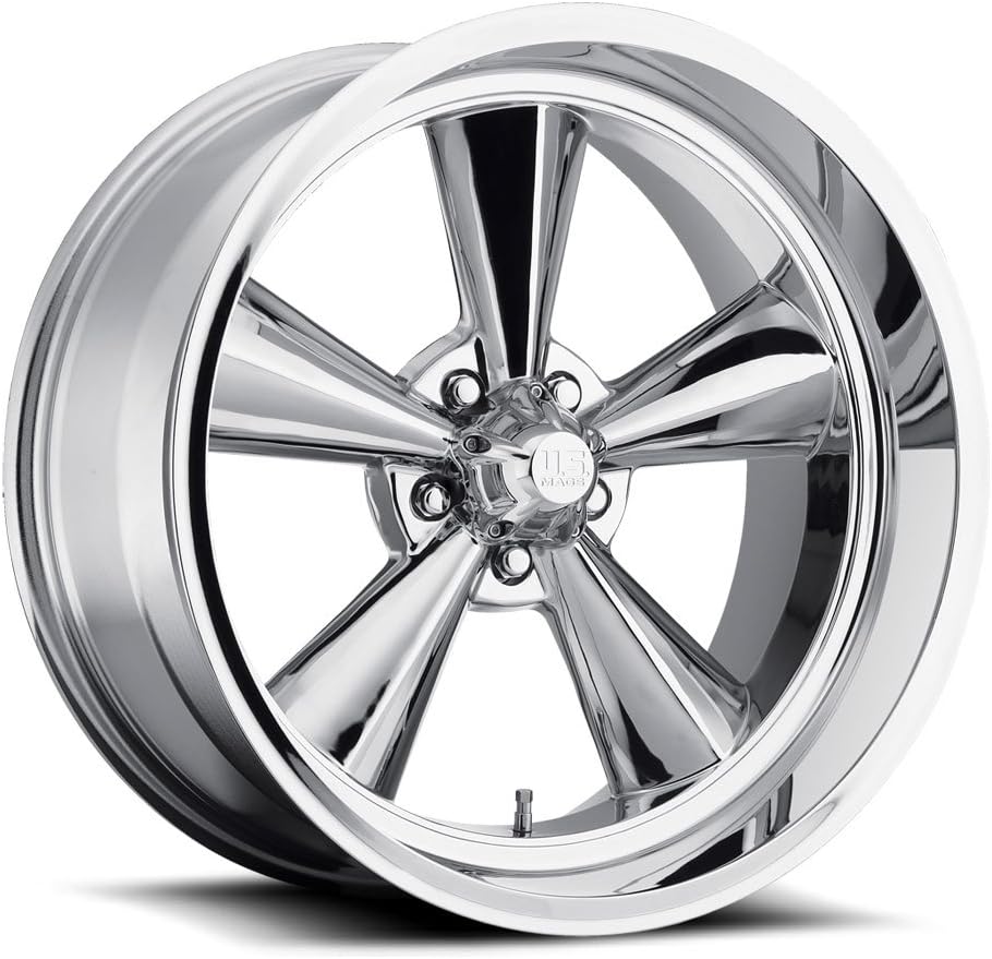 20" Inch US Mags Standard Chrome Wheels Rims | Set of 4 | Includes Free Wheel Club LA T-Shirt | Fits Chevy Ford Pontiac Cadillac Buick Dodge BMW