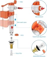 Ibergrif M20521 Toilet Cistern Bottom Side Fill Valve Adjustable Telescopic 3/8" view 3