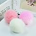 2Pcs Colorful Fashion Feather Ball Shape Elastic Ponytail Holder Hair Band Tie Headband(Color Random)