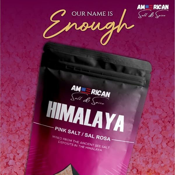 AMERICAN SALT & SPICE HIMALAYA PINK SALT – TABLE SALT 1.76LB – 100% NATURAL HIMALAYAN- CONTAINS 84 MINERALS – FOR COOKING AND ALSO SUITABLE FOR BODY BATH SCRUBS