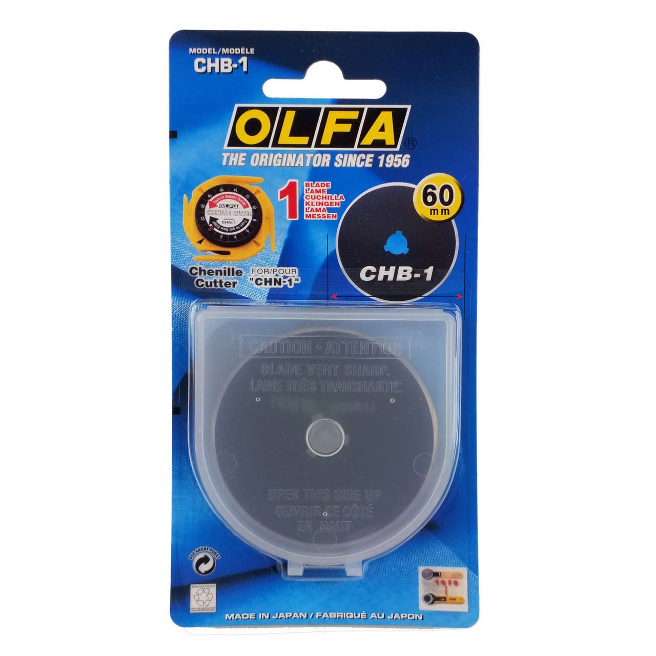 OLFA 6-Piece Chenille Cutter Blade, Multi-Color