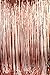 Andaz Press Rose Gold Foil Fringe Party Door Curtain Backdrop, 2-Pack, 6-Feet Total Width x 8-Feet Height, Shiny Metallic Copper Champagne Themed Bridal Shower Supplies