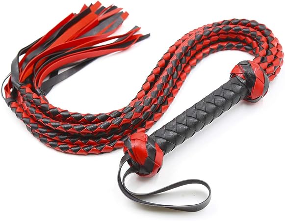 Fouet En Cuir Véritable 6 Pieds (1,8 M) – 12 Tresses, Noir Et Blanc, Cravache D'équitation, Fabrication Artisanale