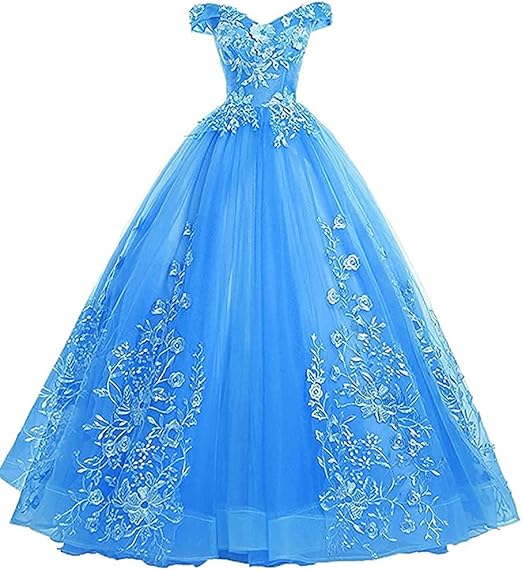 Quinceanera Dresses Off Shoulder Prom Dress Long Lace Sweet 16 Party