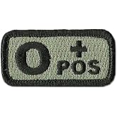 Tactical Blood Type Patches -"Type O Positive" - 2"x1"